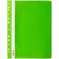 Папка-скоросшиватель с прозрачной обложкой с перфорацией "Esselte", A4, зеленый