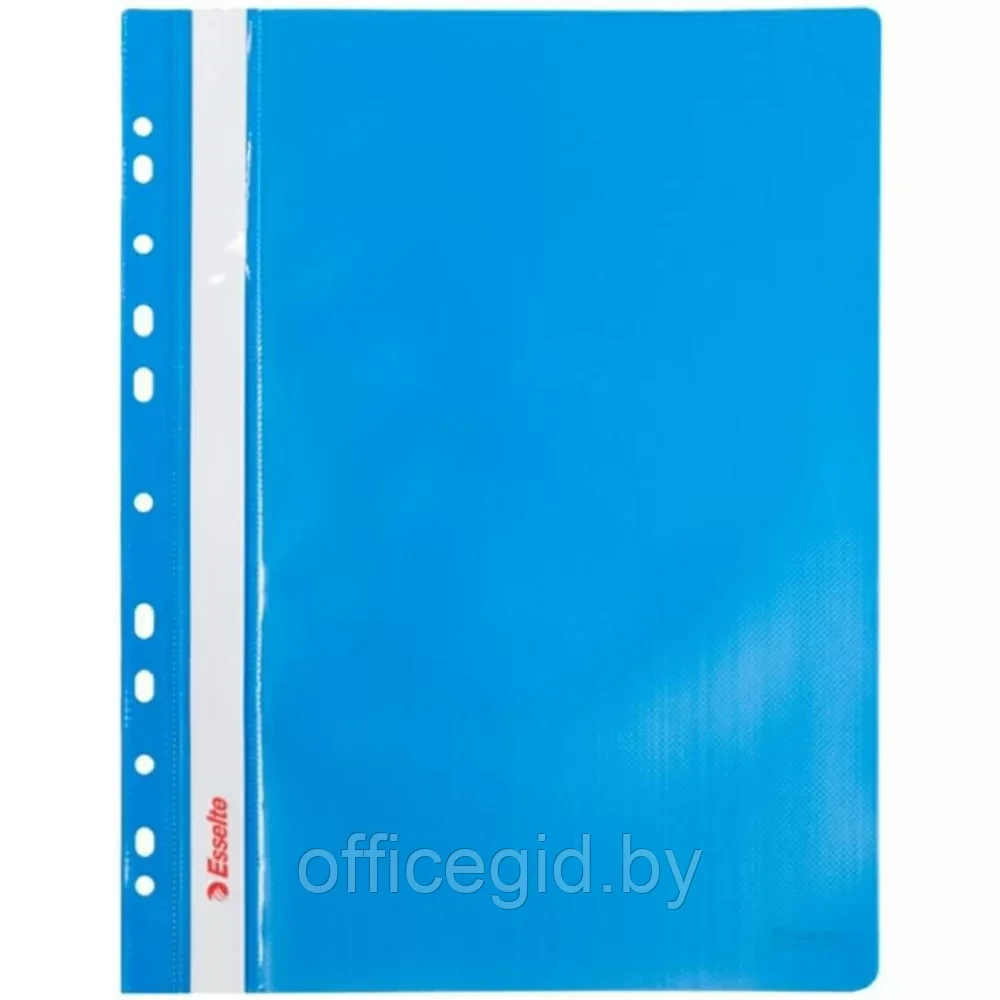 Папка-скоросшиватель с прозрачной обложкой с перфорацией "Esselte", A4, синий - фото 1 - id-p203423916
