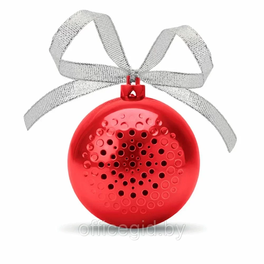 Шар елочный-колонка "Jingle Ball", Bluetooth-спикер 5.0, красный