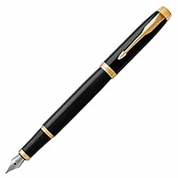 Ручка перьевая "Parker IM Black GT", M, черный, золотистый, патрон черный