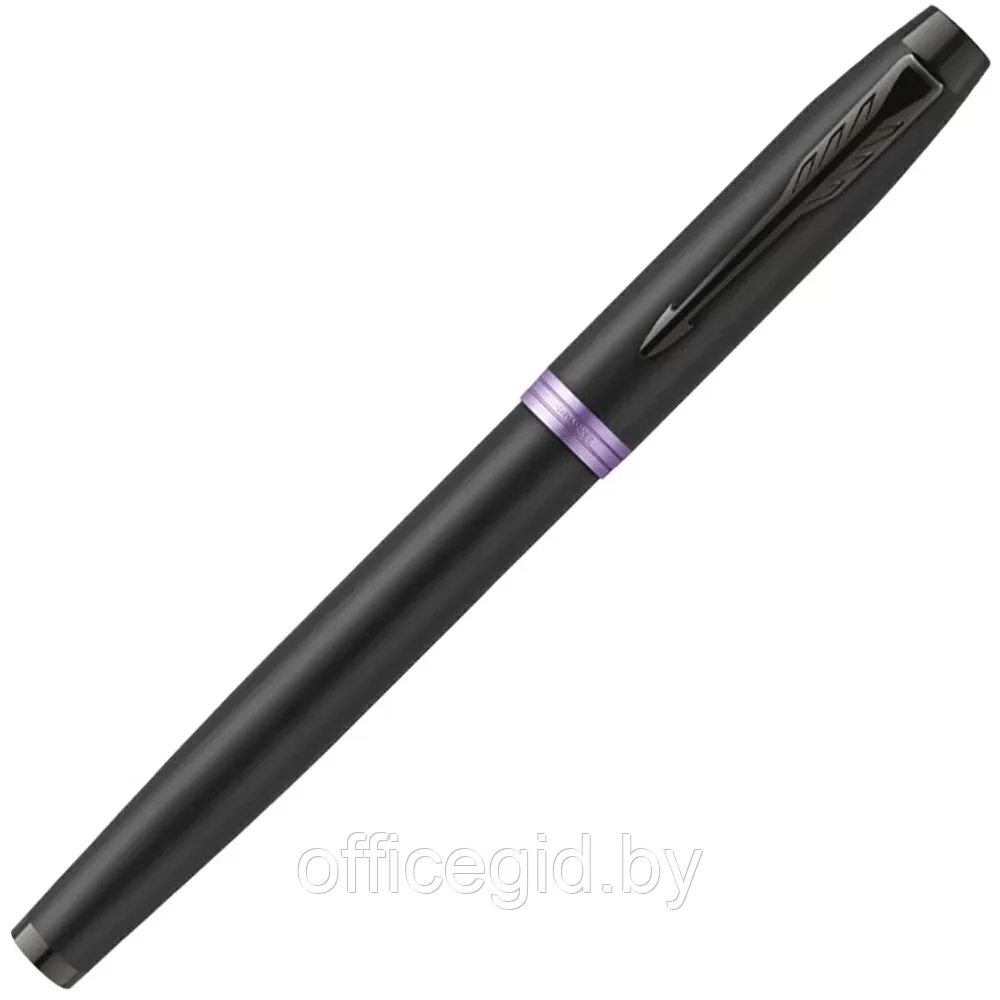Ручка перьевая Parker "IM Vibrant Rings F315", M, черный, фиолетовый, патрон синий - фото 4 - id-p203424420