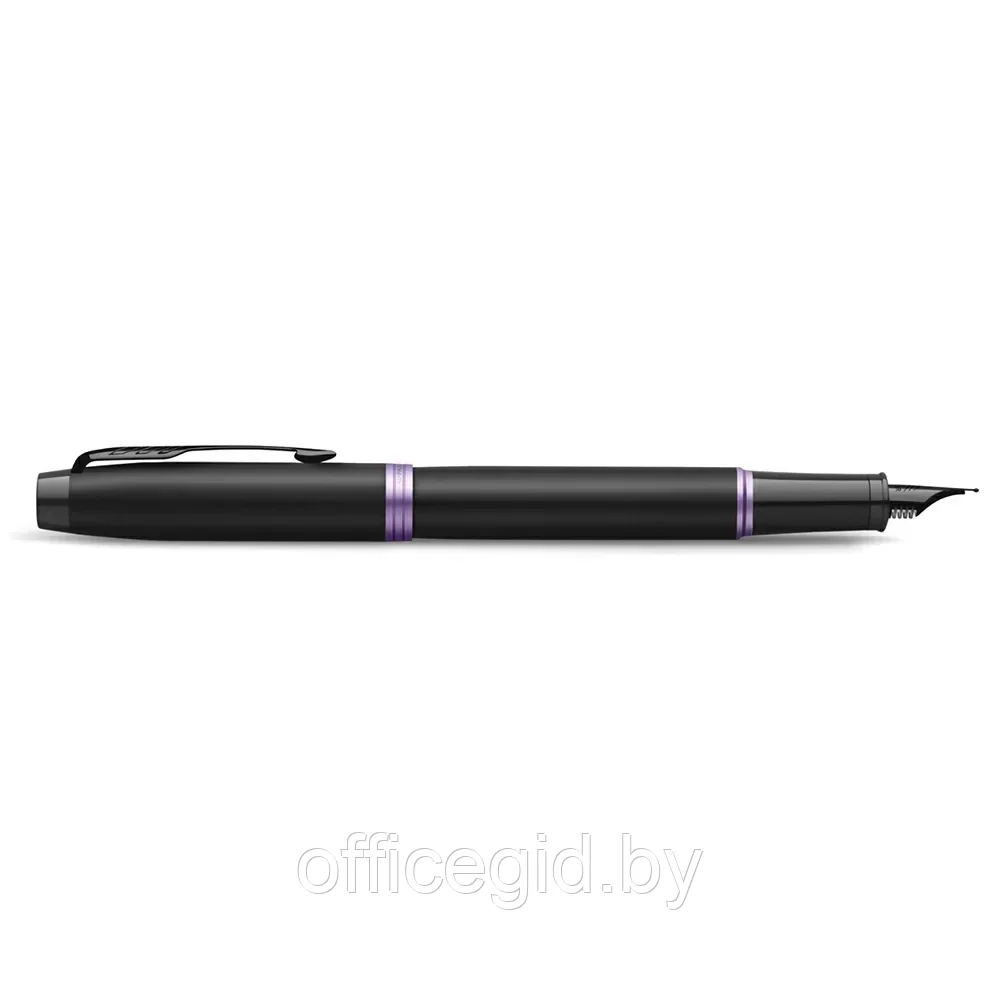 Ручка перьевая Parker "IM Vibrant Rings F315", M, черный, фиолетовый, патрон синий - фото 5 - id-p203424420