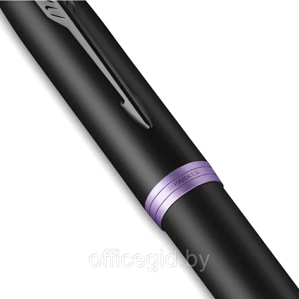 Ручка перьевая Parker "IM Vibrant Rings F315", M, черный, фиолетовый, патрон синий - фото 6 - id-p203424420