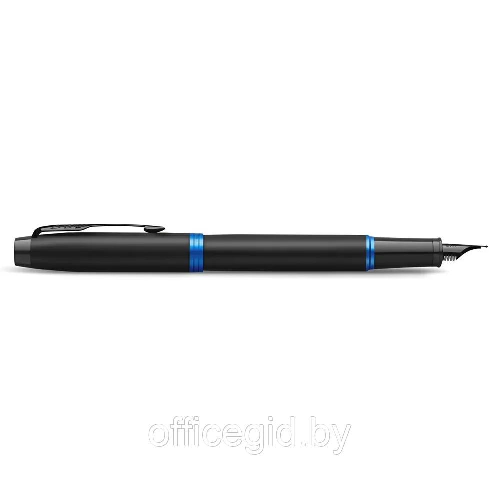 Ручка перьевая Parker "IM Vibrant Rings F315", M, черный, синий, патрон синий - фото 4 - id-p203424422