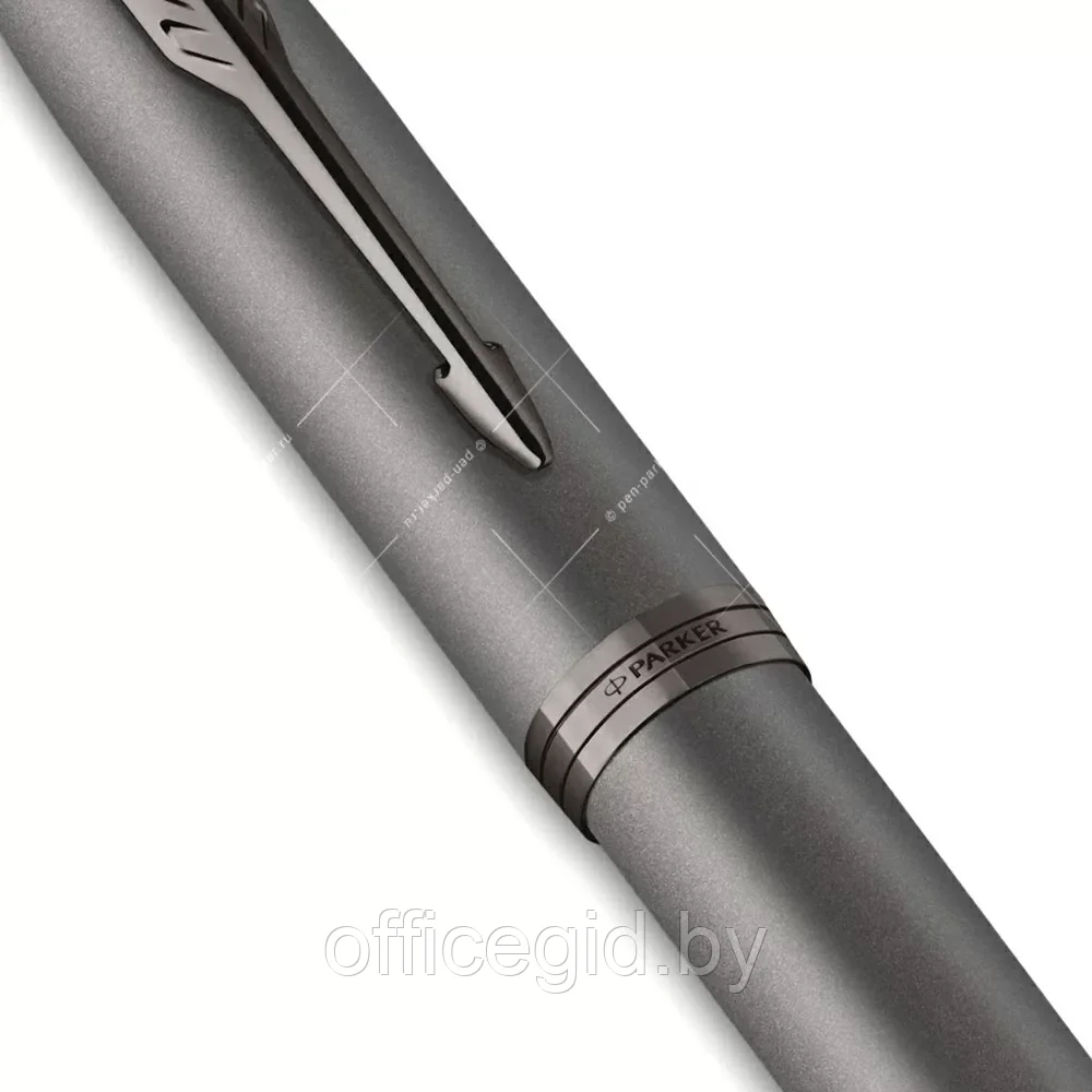 Ручка перьевая Parker "IM Monochrome F328", серый, патрон синий - фото 7 - id-p203424423