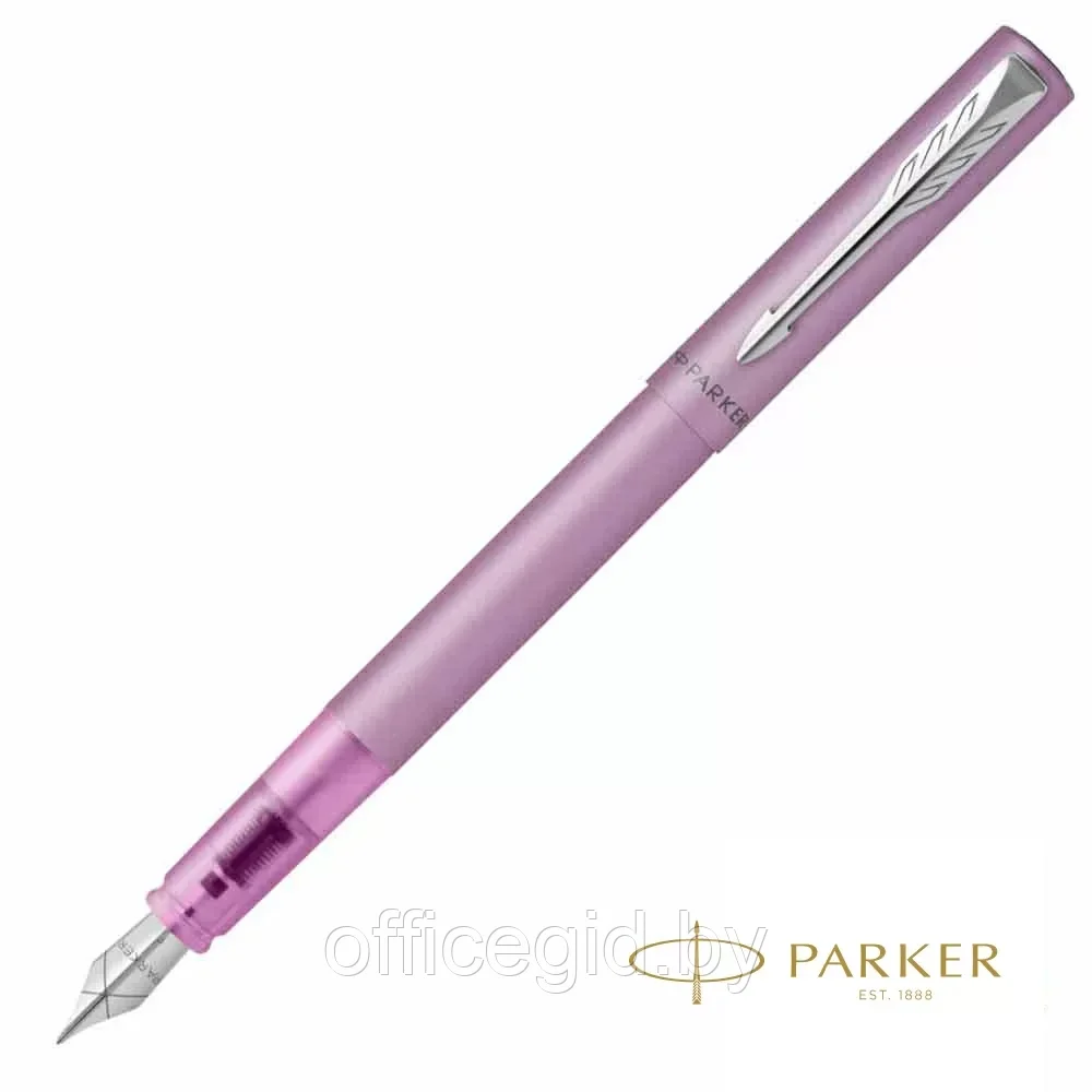 Ручка перьевая Parker "Vector XL F21", F, лиловый, патрон синий - фото 1 - id-p203424424