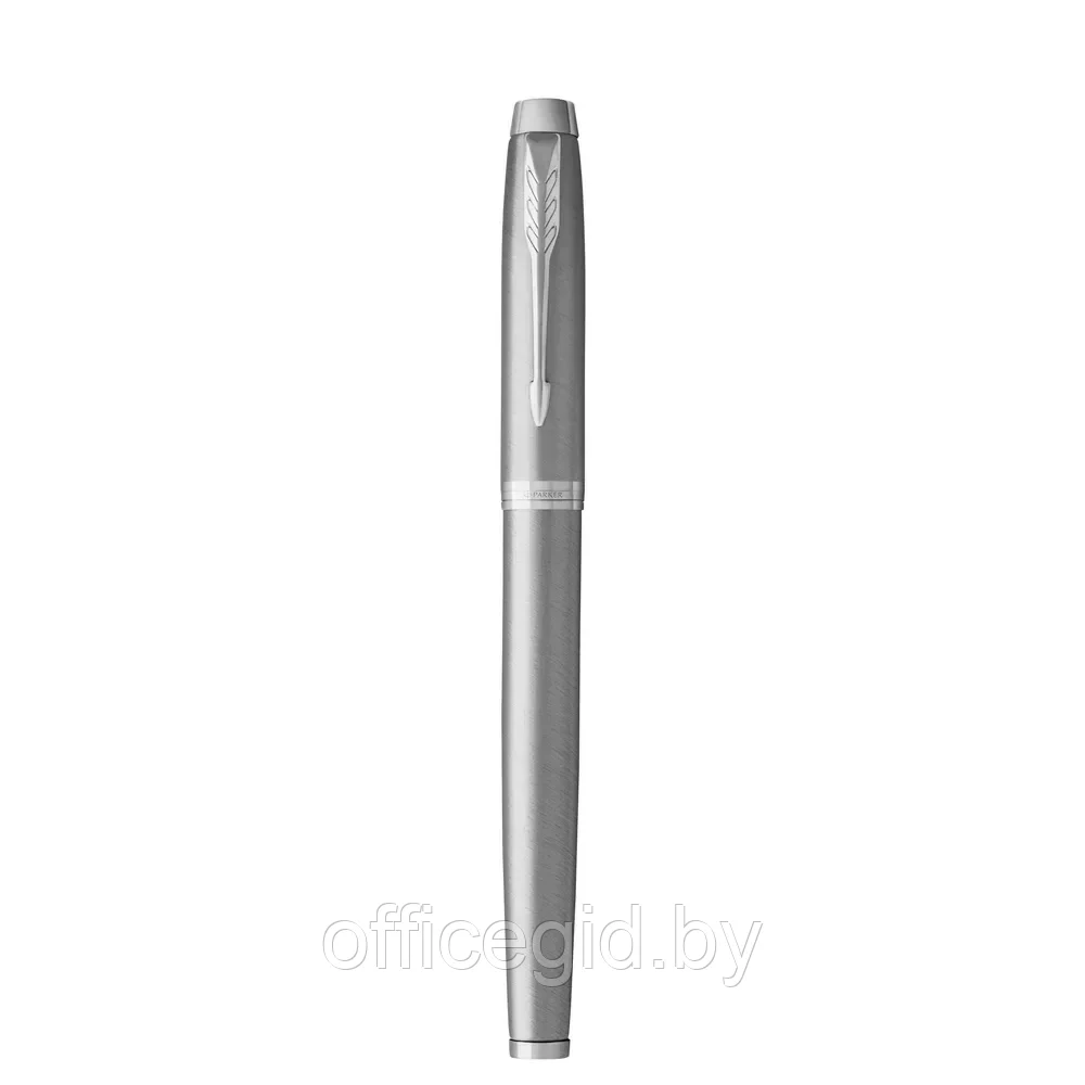 Ручка перьевая Parker "IM Essential F319 Brushed Metal CT", F, серебристый, патрон синий - фото 3 - id-p203424425