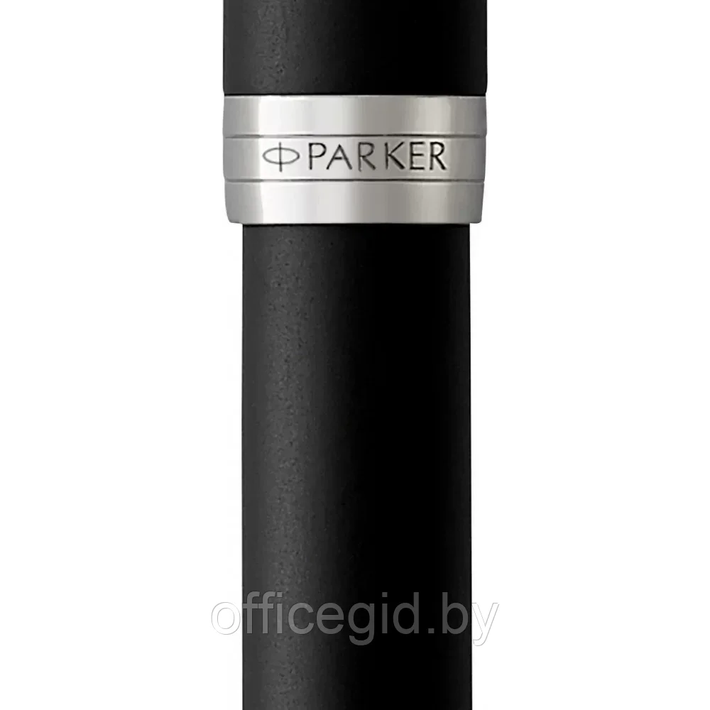 Ручка перьевая Parker "Sonnet Core Matte Black CT", F, черный, серебристый, патрон черный - фото 2 - id-p203424428