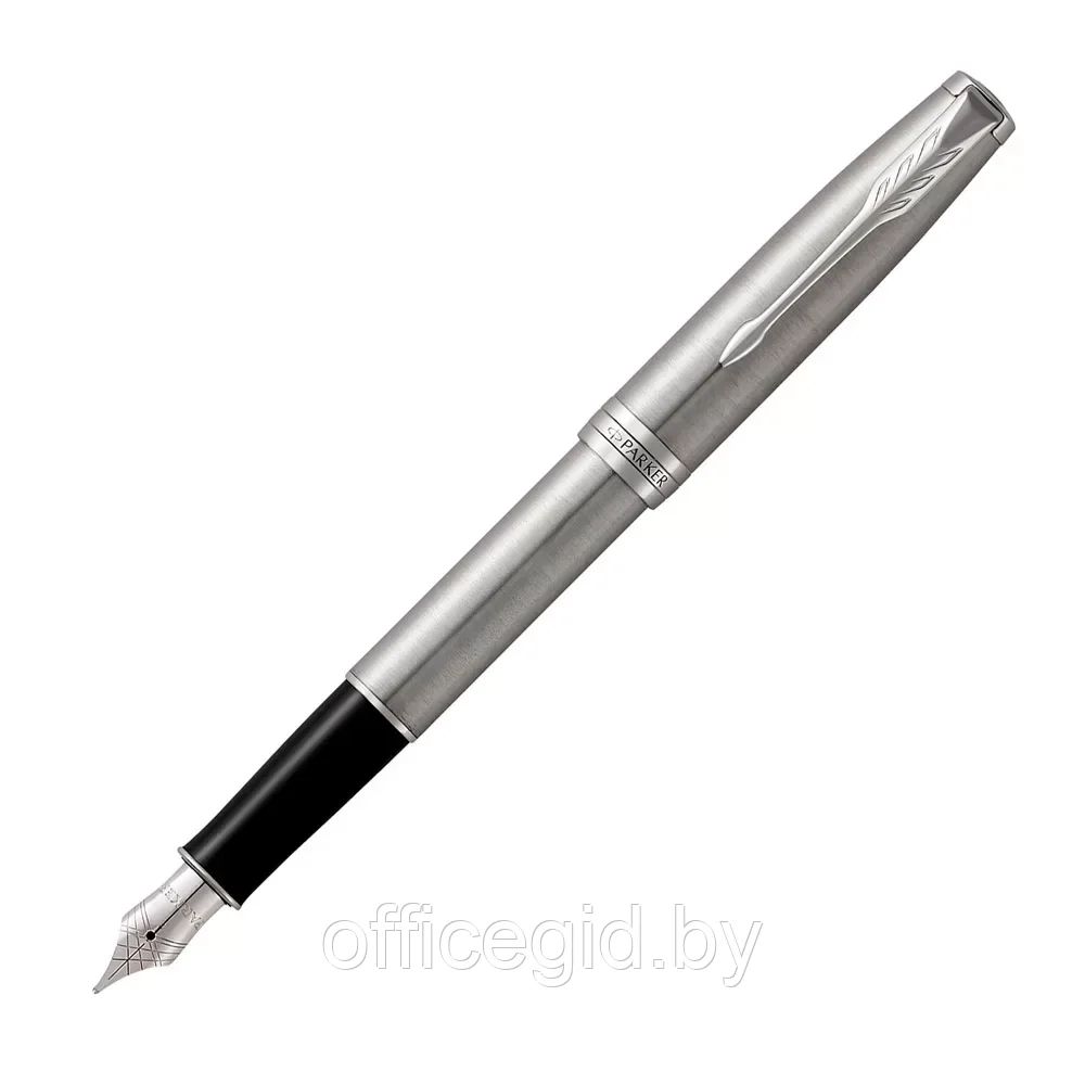 Ручка перьевая Parker "Sonnet Core Stainless Steel CT", F, серебристый, патрон черный