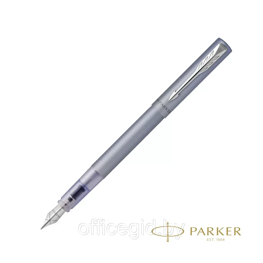 Ручка перьевая Parker "Vector XL Silver Blue", M, серебристый, патрон синий - фото 1 - id-p203424430