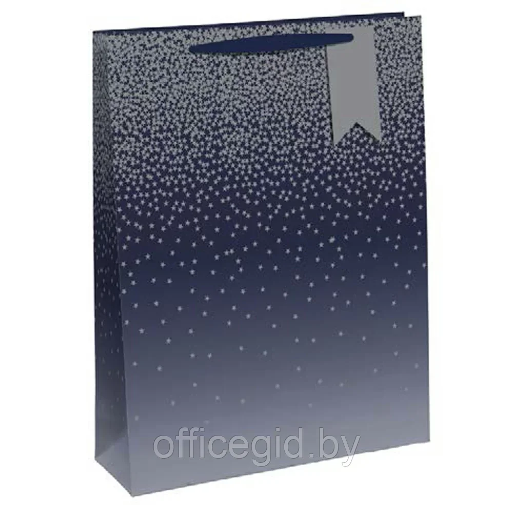 Пакет бумажный подарочный "Navy ombre", 26.5x14x33 см, разноцветный
