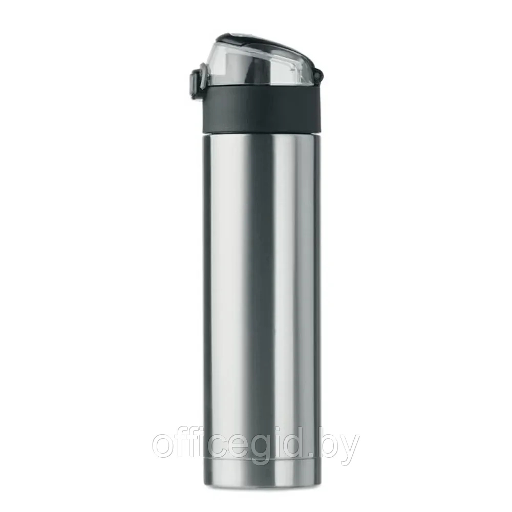 Бутылка для воды "Nuuk Lux", металл, 400 мл, серебристый - фото 2 - id-p203426332