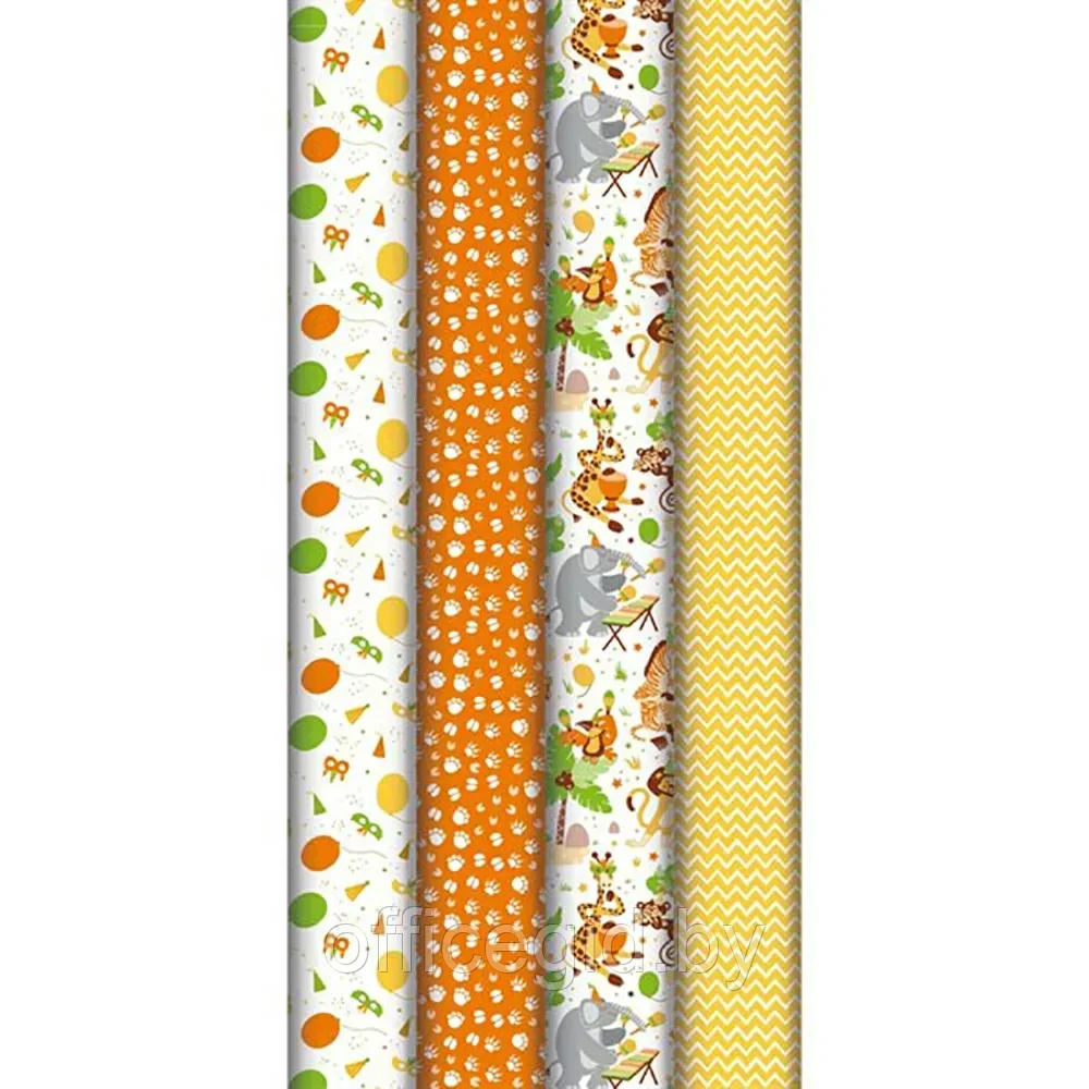 Бумага декоративная в рулоне "Safari", 2x0.7 м, ассорти - фото 1 - id-p203427369