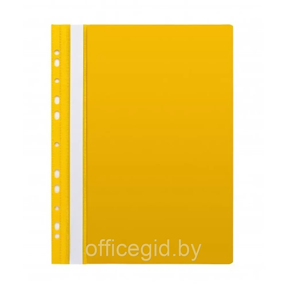 Папка-скоросшиватель с перфорацией "Dotts", А4, желтый - фото 1 - id-p203423953