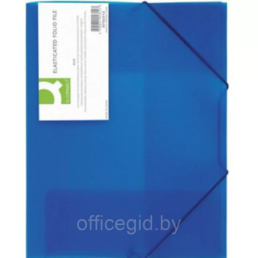Папка на резинках "Q-Connect", A4, 15 мм, пластик, синий - фото 1 - id-p203423956