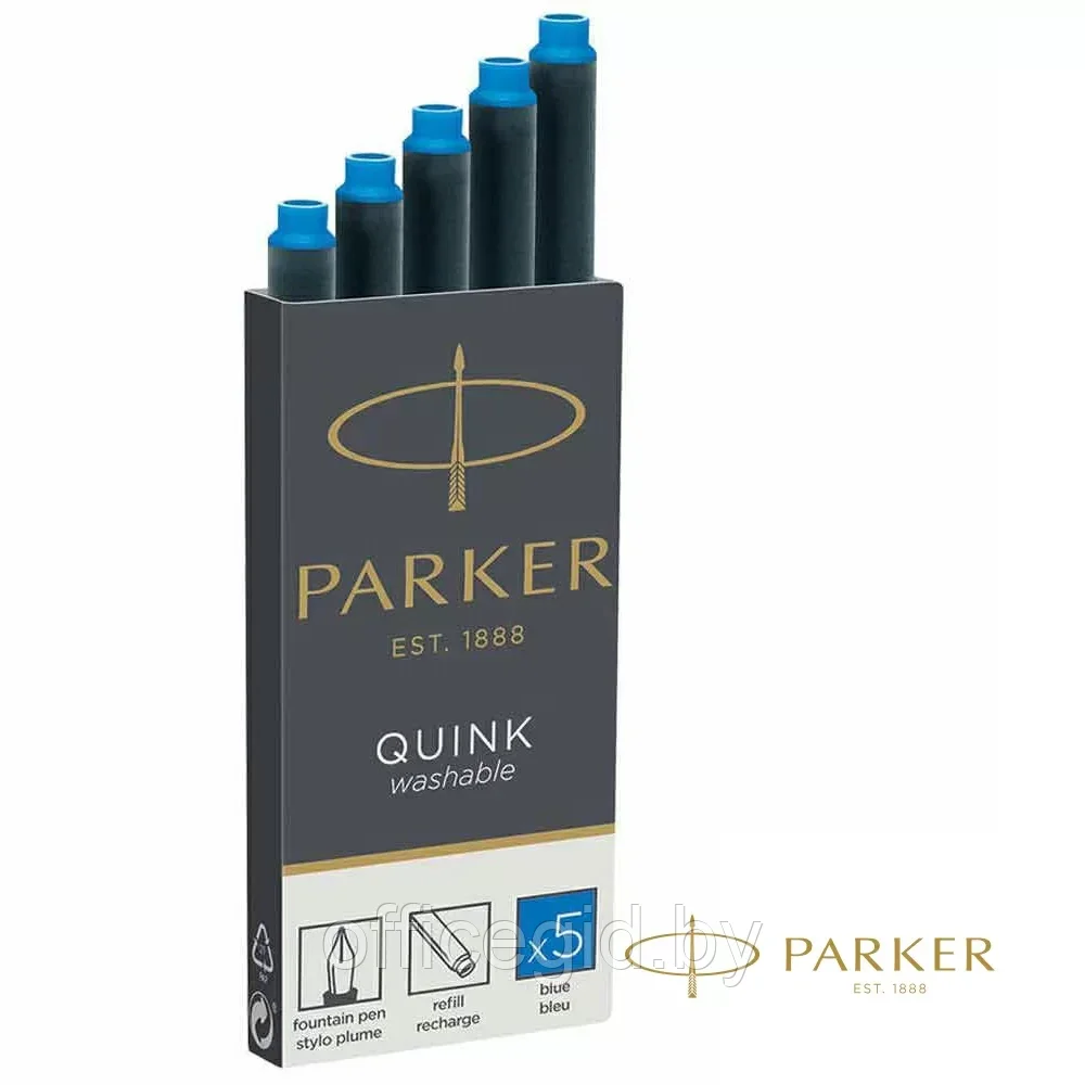 Патрон чернильный "Parker", 75 мм, синий - фото 1 - id-p203424447