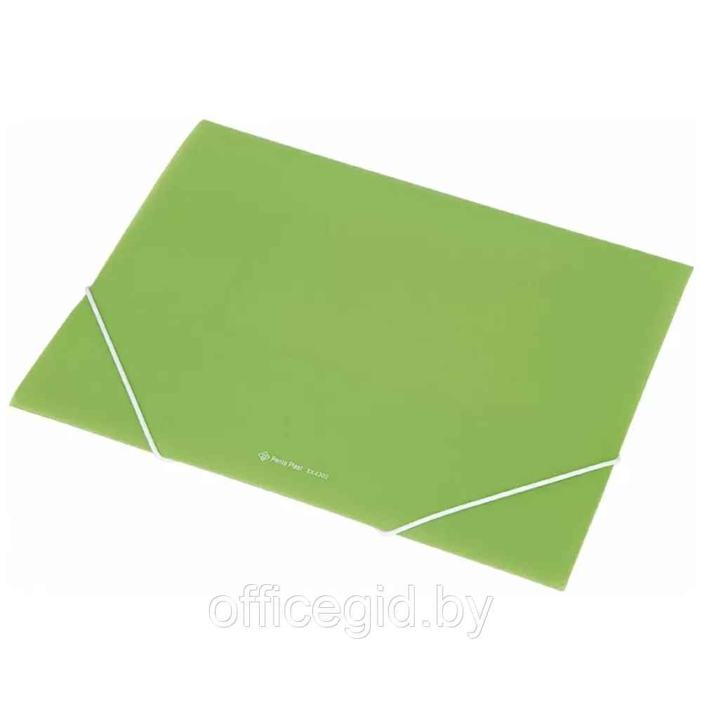 Папка на резинках Panta Plast "EX4302", A4, 15 мм, полипропилен, пастельный зеленый - фото 1 - id-p203423966