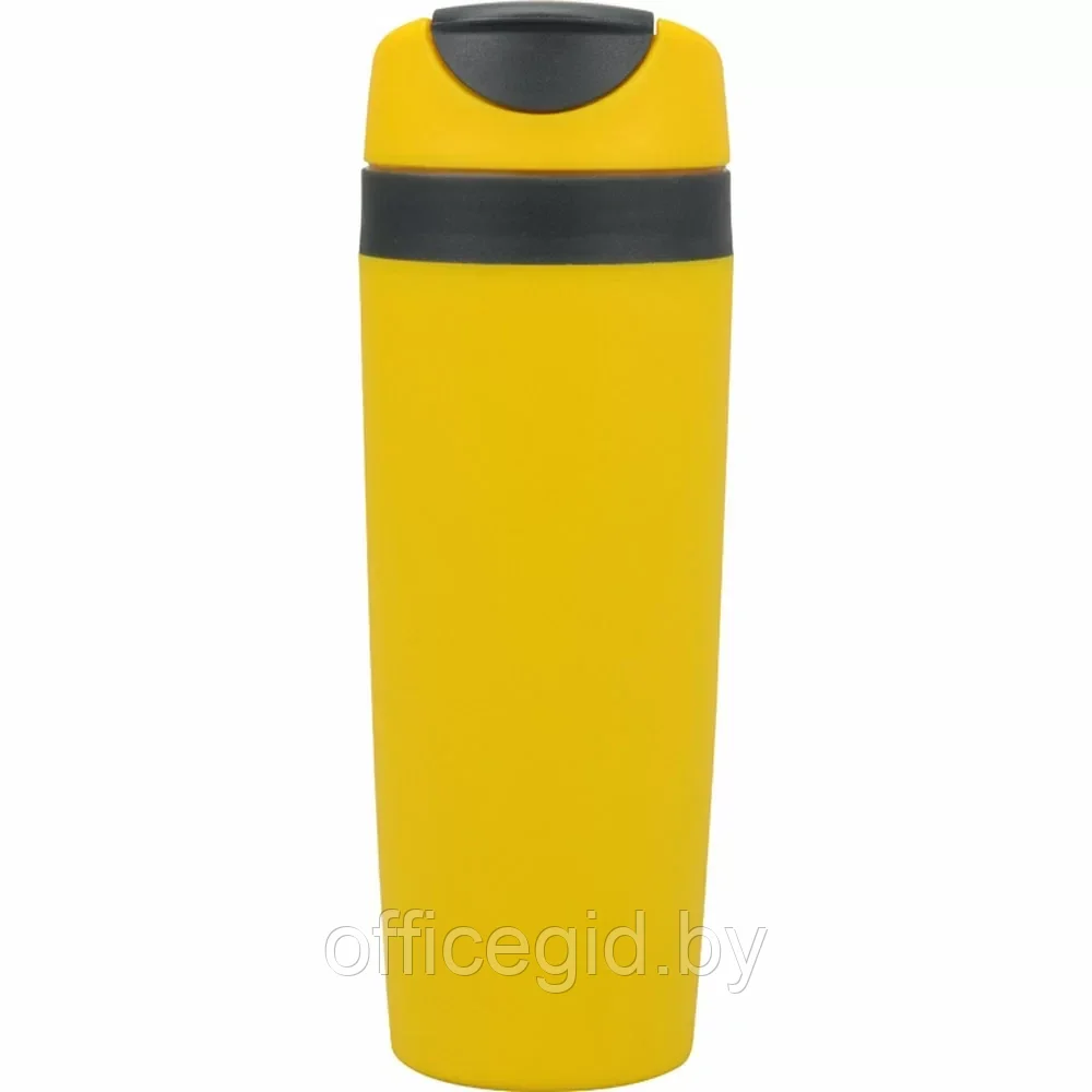 Кружка термическая "Лайт", пластик, 450 мл, желтый, темно-серый - фото 4 - id-p203426340