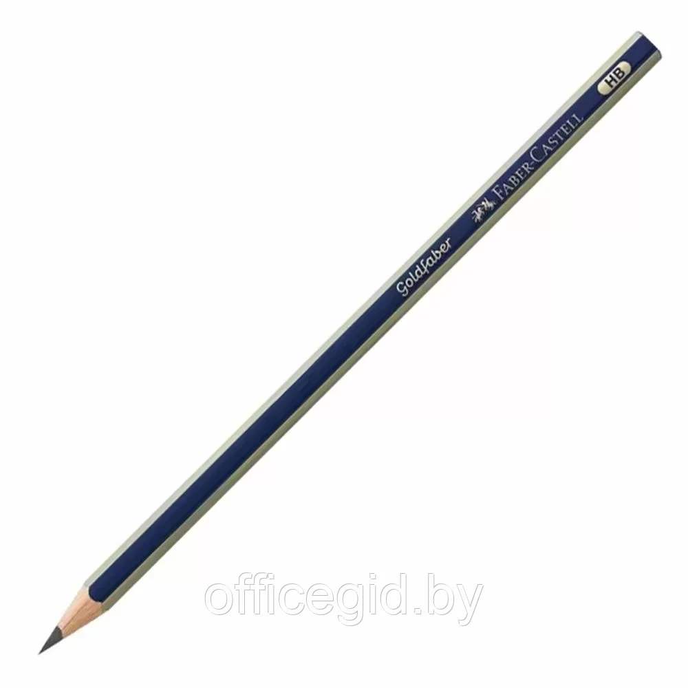 Карандаш простой "Faber-Castell 1221" HB, без ластика, синий - фото 1 - id-p203424480