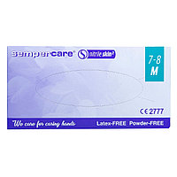 Перчатки нитриловые неопудренные одноразовые "Sempercare Nitrile Skin2", р-р M, 200 шт/упак, голубой