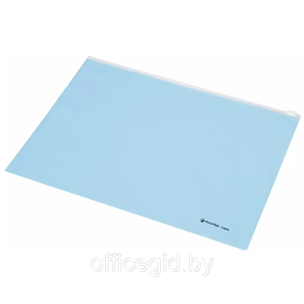 Папка-конверт на молнии Panta Plast "C4604", А4, пастельный голубой - фото 1 - id-p203424007