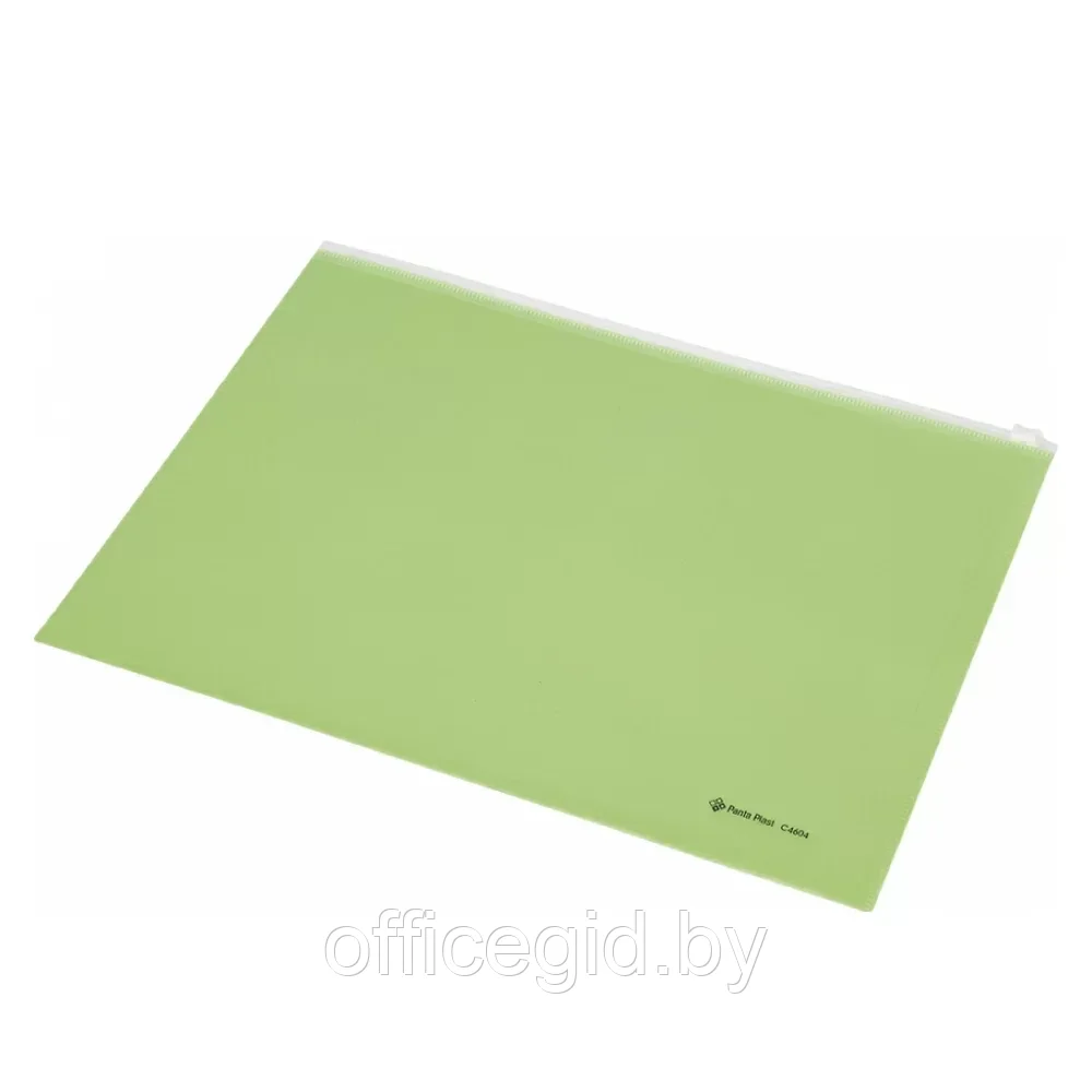 Папка-конверт на молнии Panta Plast "C4604", А4, пастельный зеленый - фото 1 - id-p203424009