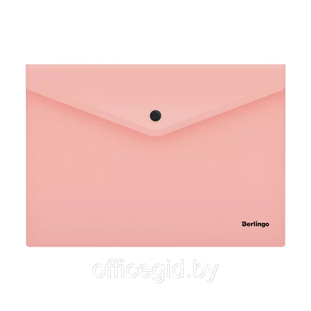 Папка-конверт на кнопке "Instinct", А4, фламинго - фото 1 - id-p203424011