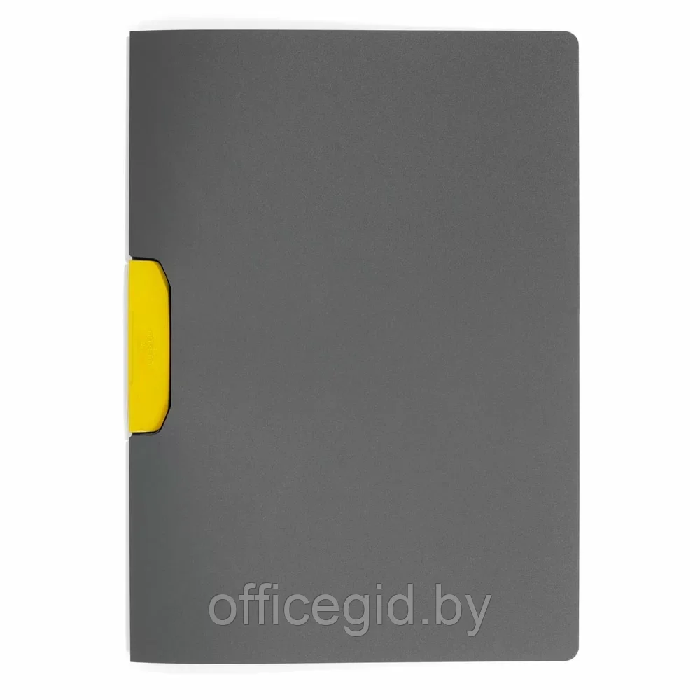 Папка с клипом "Duraswing Color", антрацит, желтый клип - фото 1 - id-p203424022