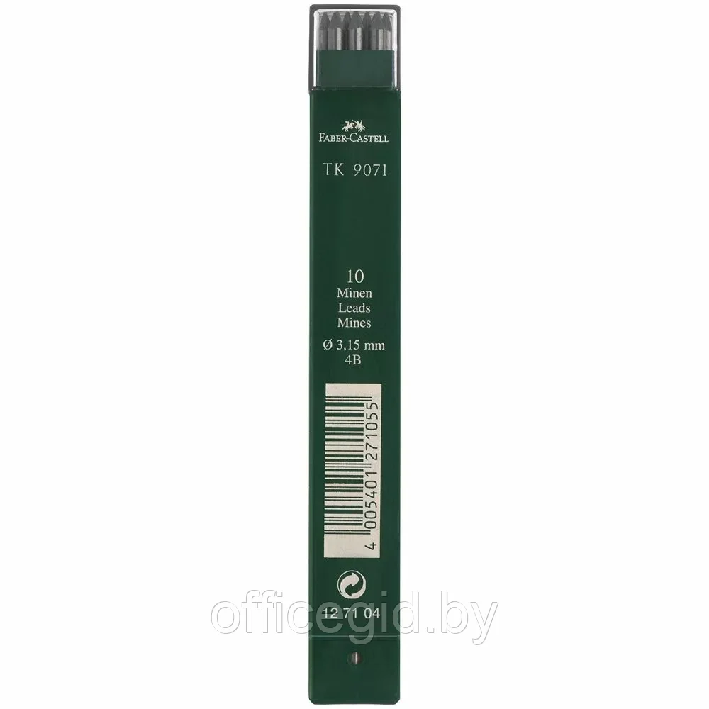 Грифель для цангового карандаша "TK 9071", 3.15, 4В, 10 шт - фото 1 - id-p203426415