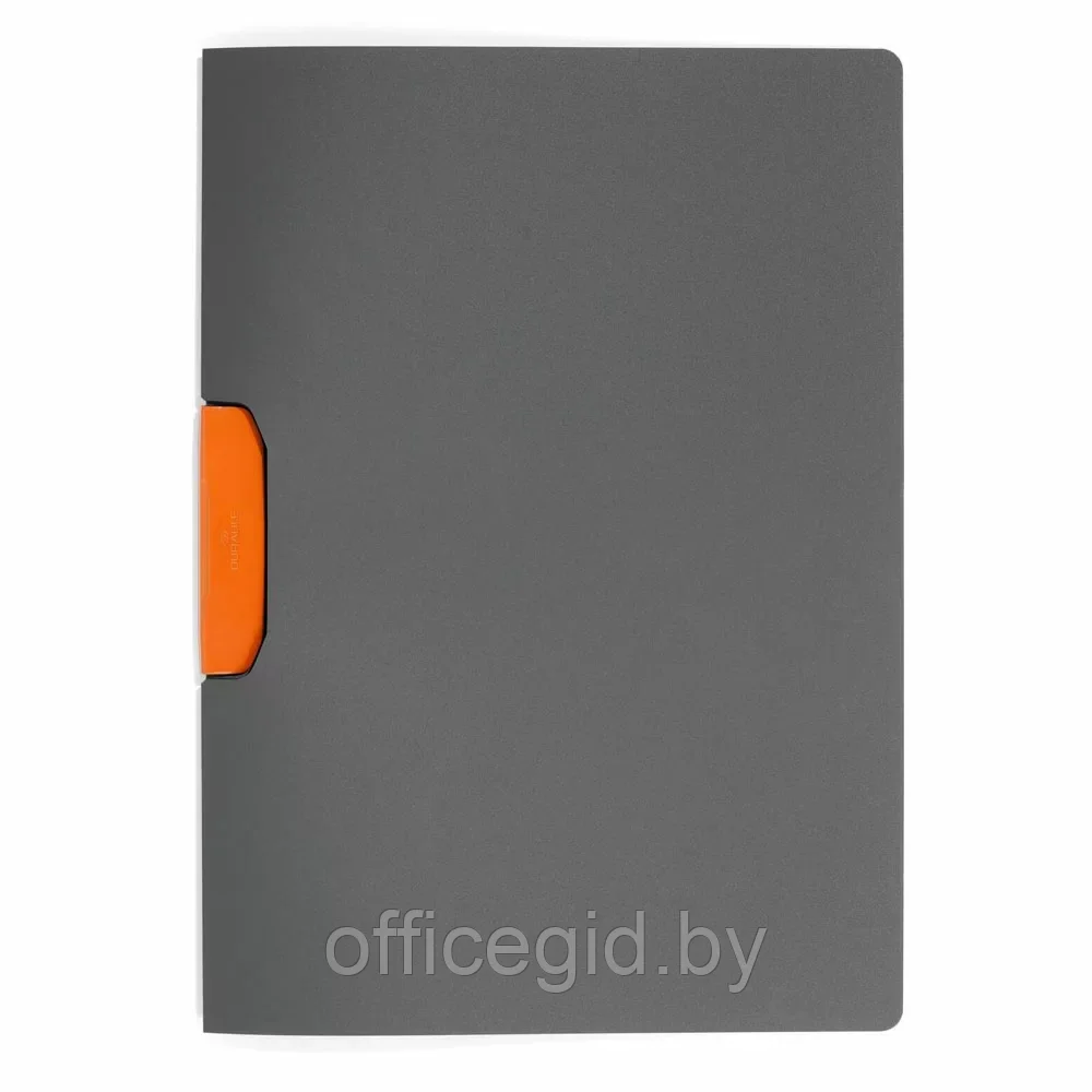 Папка с клипом "Duraswing Color", антрацит, оранжевый клип - фото 1 - id-p203424024