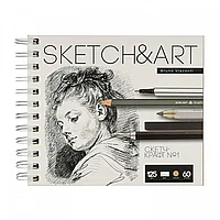 Скетчбук "Sketch&Art", 18x15.5 см, 125 г/м2, 60 листов