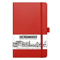 Скетчбук "Sketchmarker", 13x21 см, 140 г/м2, 80 листов, красный