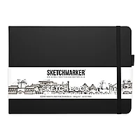 Скетчбук "Sketchmarker", 21x14.8 см, 140 г/м2, 80 листов, черный пейзаж