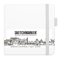 Скетчбук "Sketchmarker", 12x12 см, 140 г/м2, 80 листов, белый