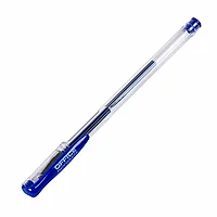 Ручка гелевая "Office Products", 0.5 мм, прозрачный, стерж. синий