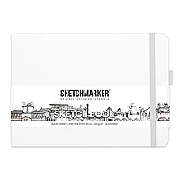 Скетчбук "Sketchmarker", 21x14.8 см, 140 г/м2, 80 листов, белый пейзаж