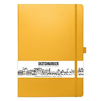 Скетчбук "Sketchmarker", 21x30 см, 140 г/м2, 80 листов, желтый