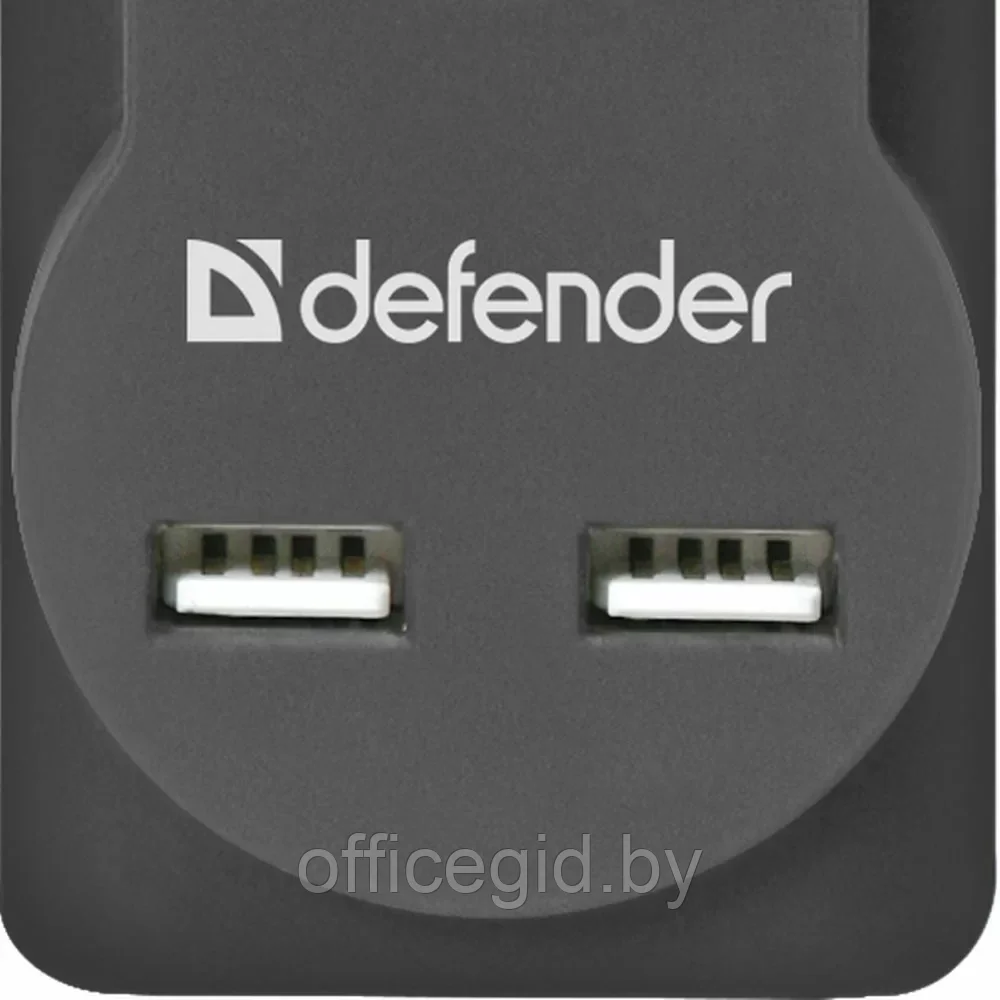 Сетевой фильтр "Defender DFS 751", 1.8 м, черный - фото 3 - id-p203424583