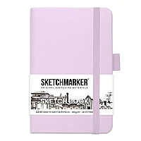 Скетчбук "Sketchmarker", 9x14 см, 140 г/м2, 80 листов, фиолетовый пастельный