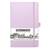 Скетчбук "Sketchmarker", 13x21 см, 140 г/м2, 80 листов, фиолетовый пастельный