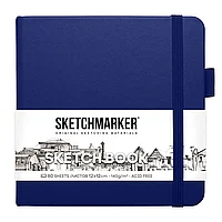 Скетчбук "Sketchmarker", 12x12 см, 140 г/м2, 80 листов, королевский синий