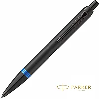 Ручка шариковая автоматическая Parker "IM Vibrant Rings K315", 0,7 мм, черный, синий, стерж. синий