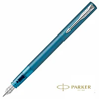 Ручка перьевая Parker "Vector XL F21", F, морская волна, патрон синий