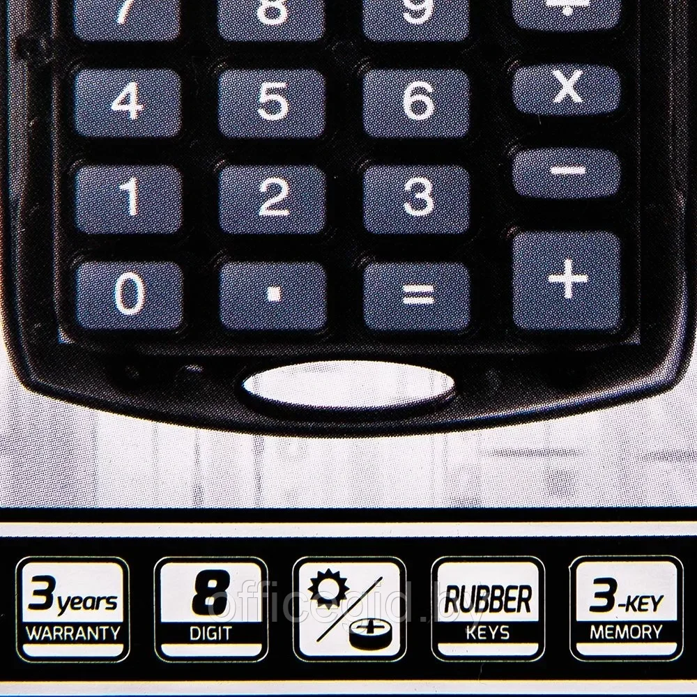 Калькулятор карманный Rebell "StarletS WB", 8-разрядный, серый - фото 2 - id-p203424611