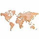 Пазл деревянный "Карта мира" многоуровневый на стену,  L 3145, натуральный, 60x105 см, фото 2