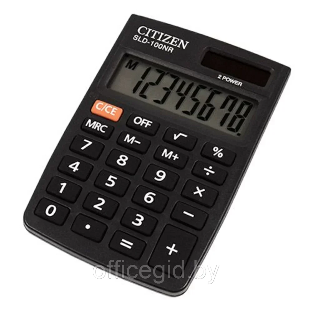 Калькулятор карманный Citizen "SLD-100NR", 8-разрядный, черный - фото 1 - id-p203424622