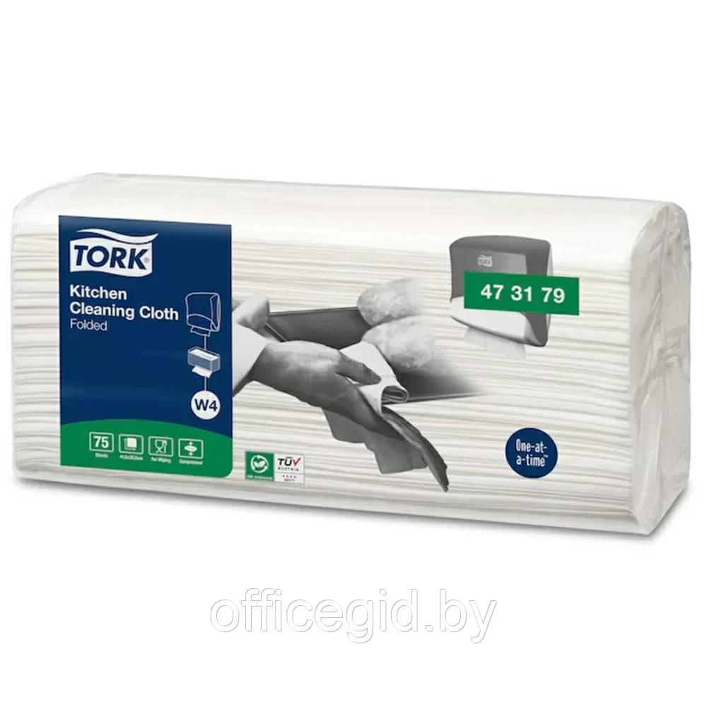 Материал нетканый Tork Premium для кухни в салфетках, W4, 75 шт/упак