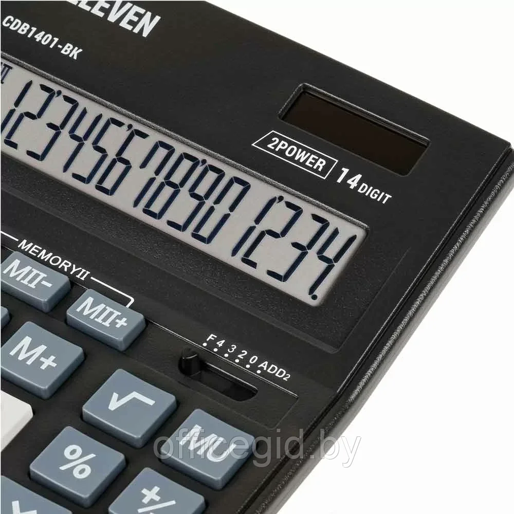 Калькулятор настольный Eleven "CDB1401-BK", 14-разрядный, черный - фото 4 - id-p203424627