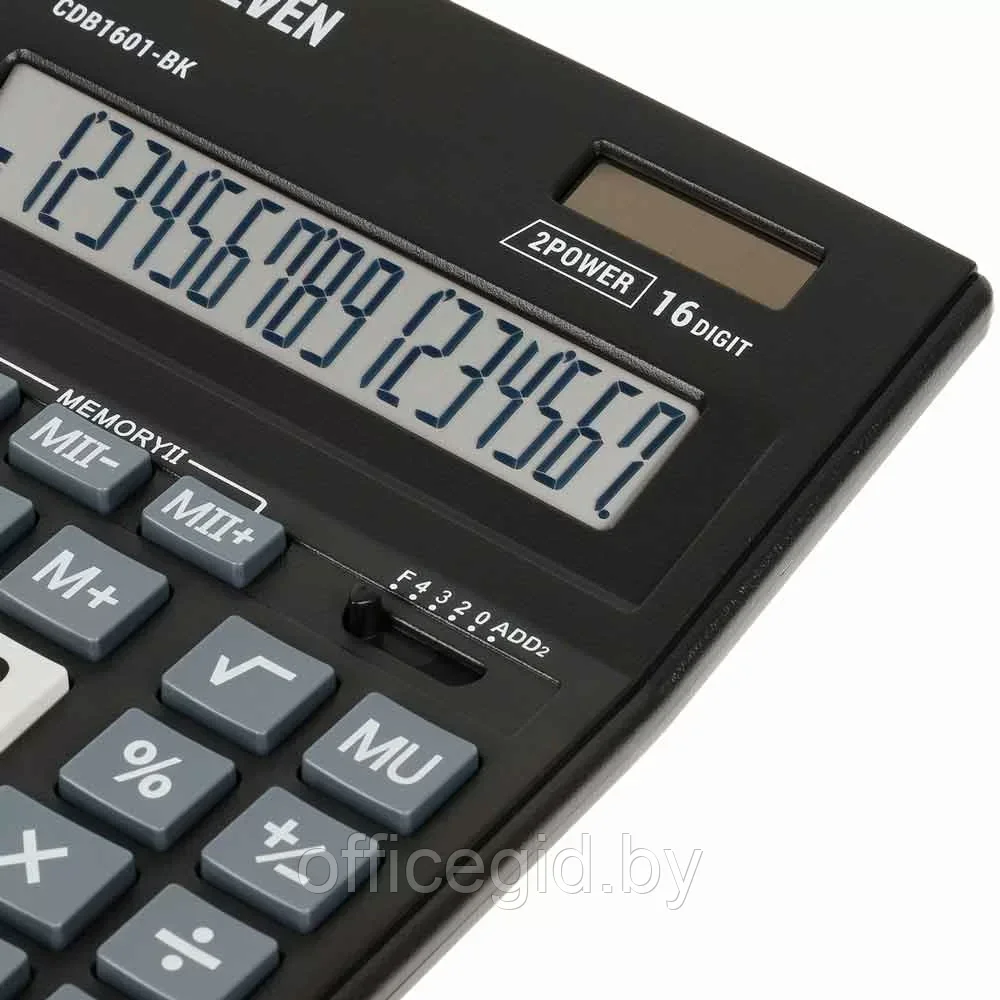 Калькулятор настольный Eleven "CDB1601-BK", 16-разрядный, черный - фото 4 - id-p203424628