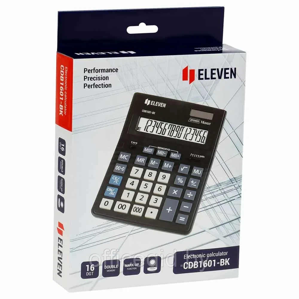 Калькулятор настольный Eleven "CDB1601-BK", 16-разрядный, черный - фото 6 - id-p203424628